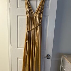 Sincerely Jules Gold Maxi Dress